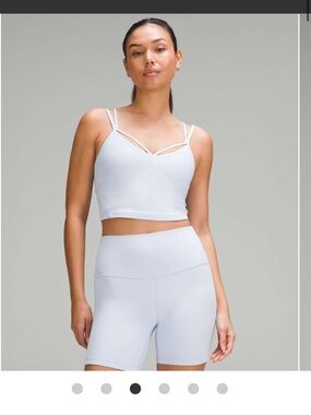 Lululemon align strappy sports ribbed bra size 4 in blue linen